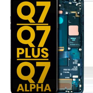 LCD Display mit Rahmen für LG Q7 / Q7 Plus / Q7 Alpha (professionell aufgearbeitet) (Light Blue)