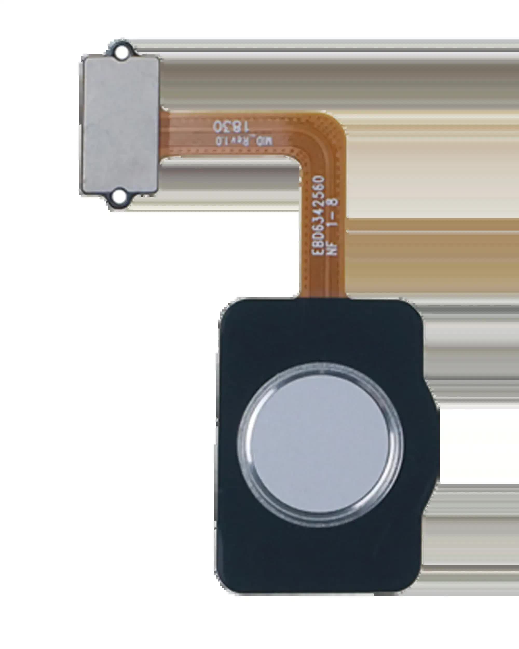 Fingerabdrucksensor mit Flexkabel für LG Q7 Alpha / Q7 Plus (Silver (Silber))