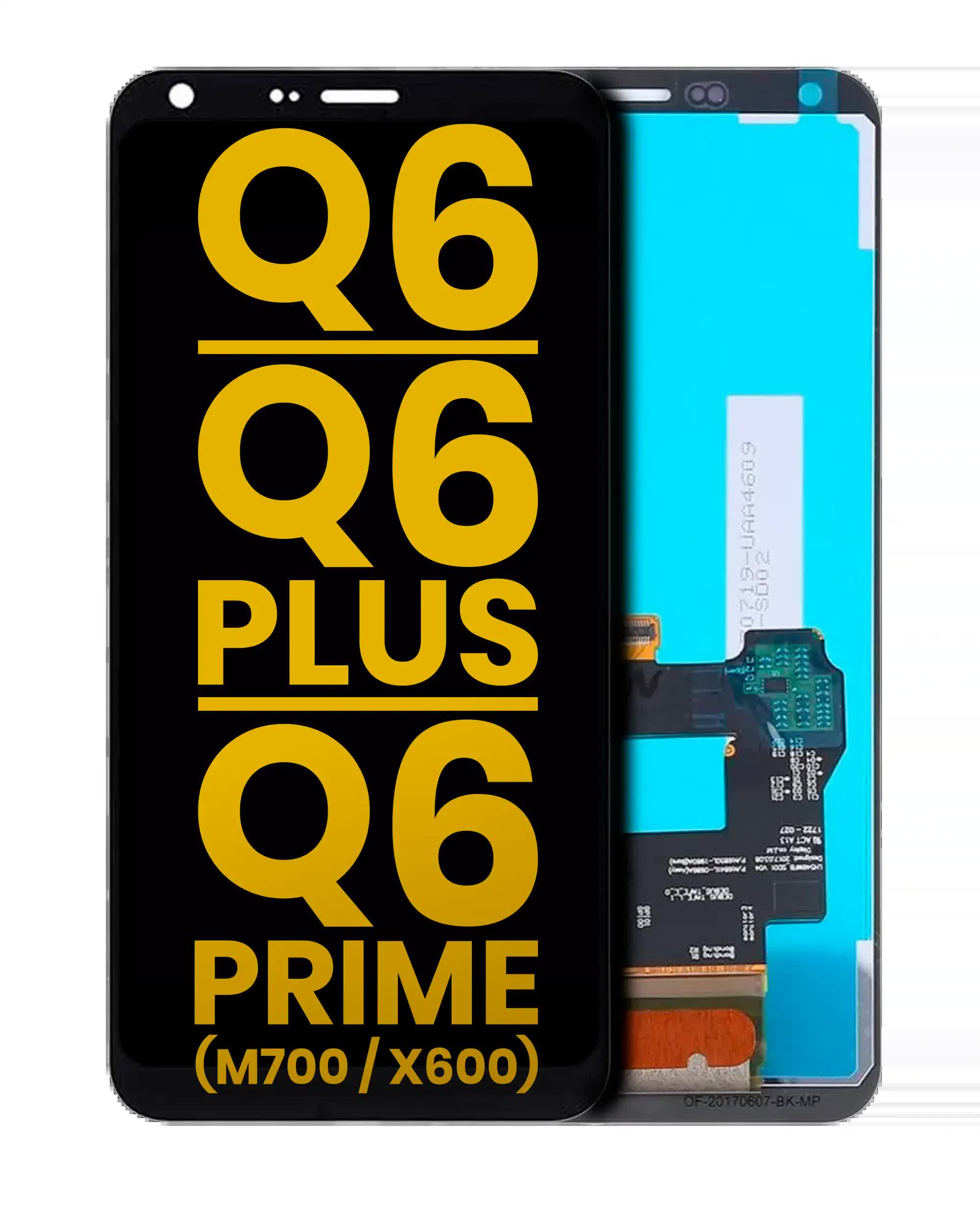 LCD Display ohne Rahmen für LG Q6 / Q6 Plus / Q6 Prime (M700 / X600) (professionell aufgearbeitet)