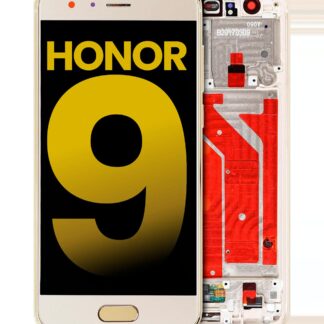 LCD Display mit Rahmen für Huawei Honor 9 (professionell aufgearbeitet) (Gold)