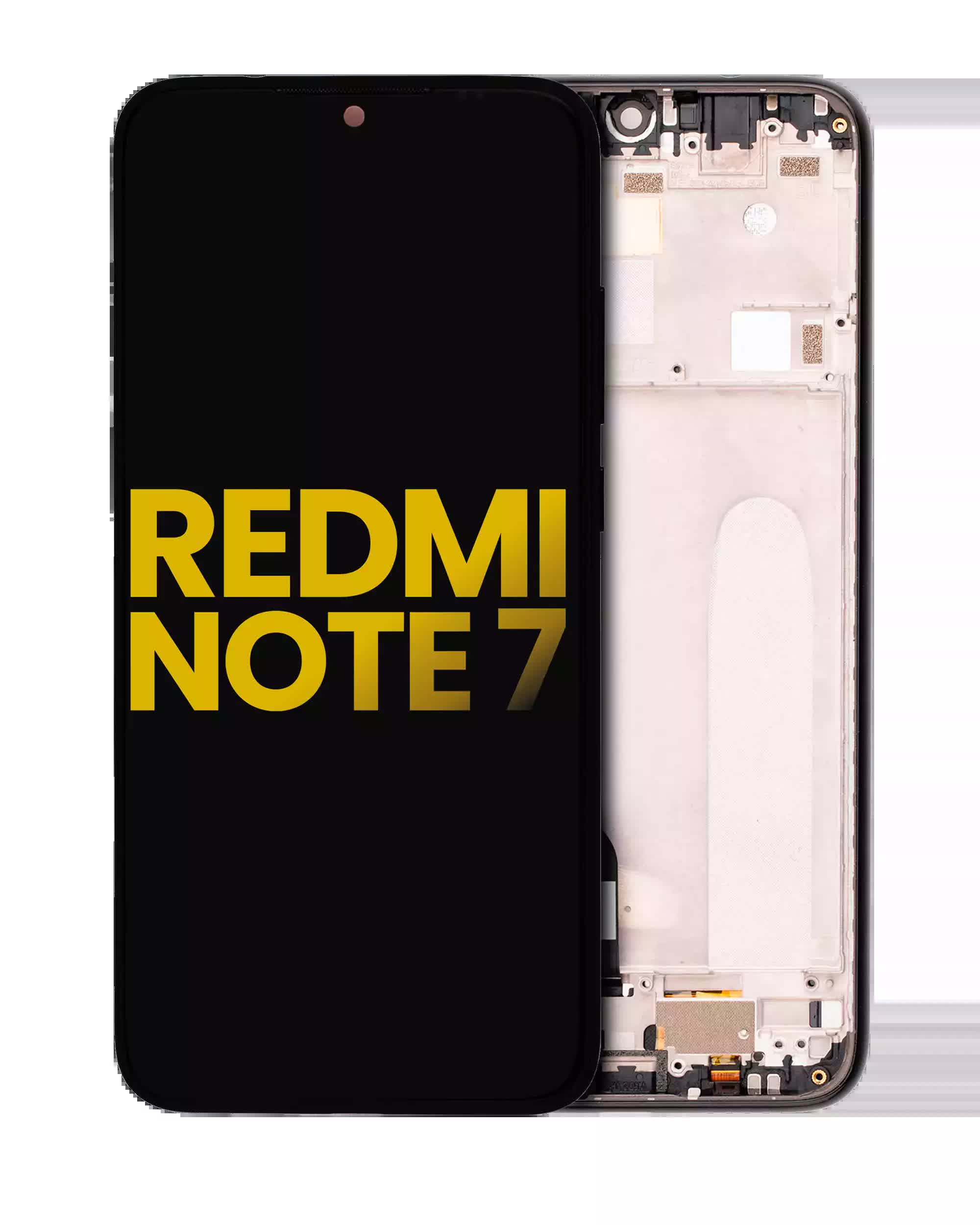 LCD Display mit Rahmen für Xiaomi Redmi Note 7 / 7 Pro (professionell aufgearbeitet) (Black (Schwarz))