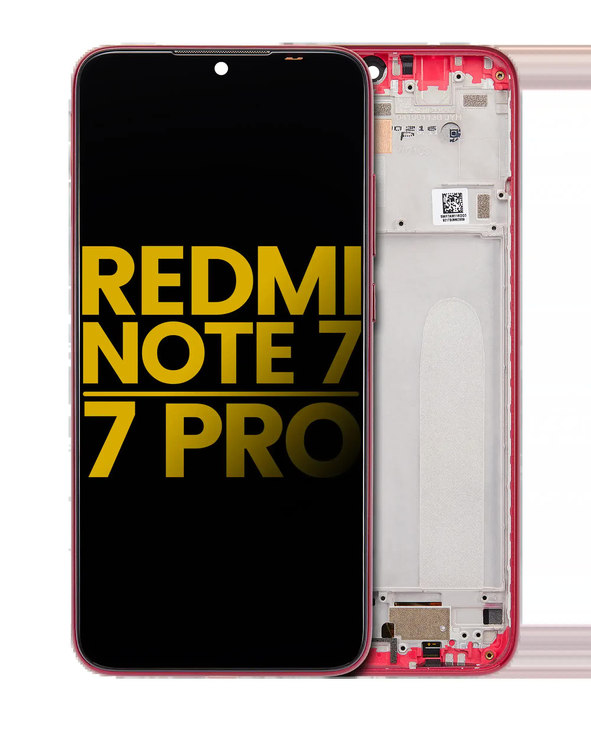 LCD Display mit Rahmen für Xiaomi Redmi Note 7 / 7 Pro (professionell aufgearbeitet) (Twilight Gold)