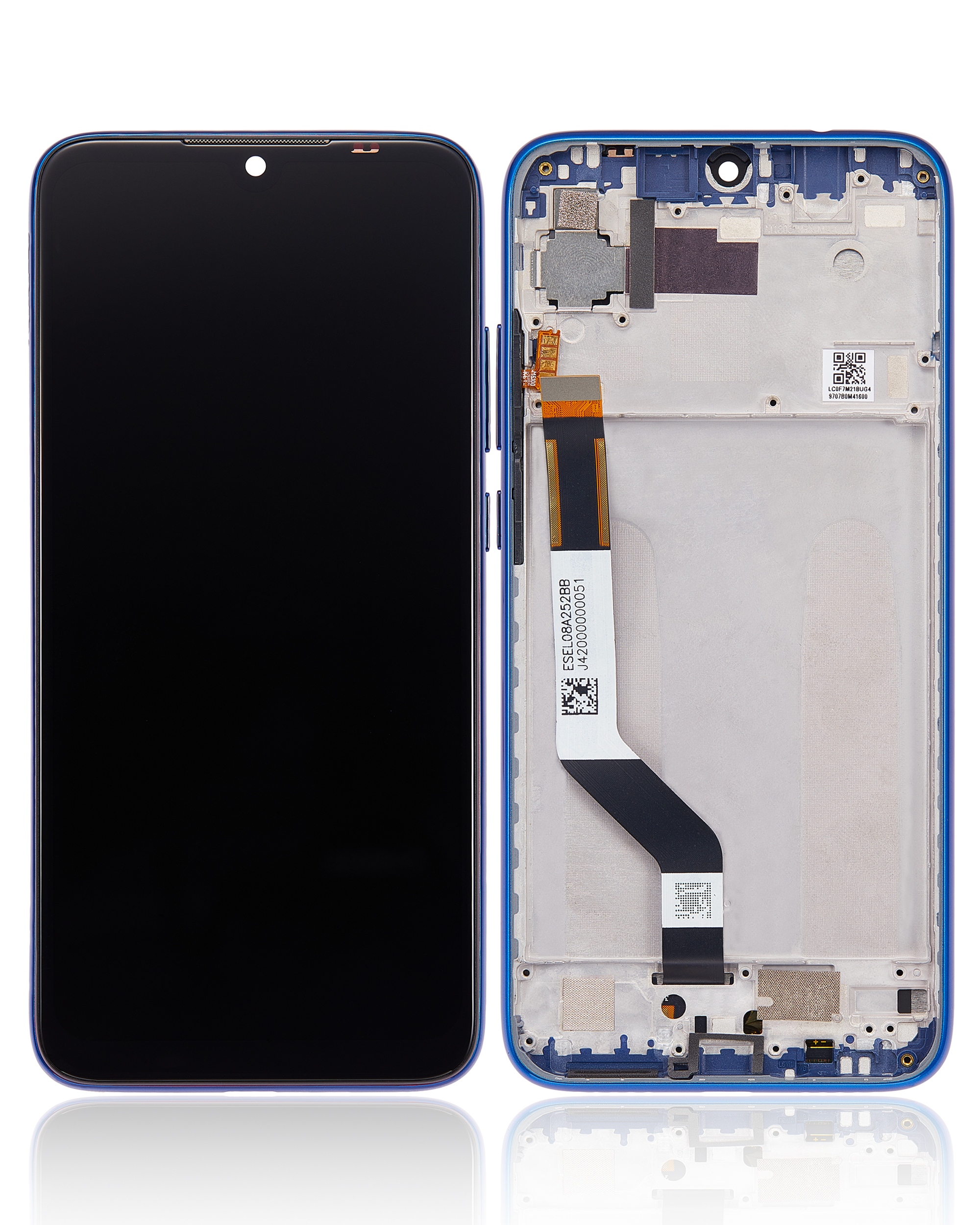 LCD Display mit Rahmen für Xiaomi Redmi Note 7 / 7 Pro (professionell aufgearbeitet) (Blue (Blau)) – Bild 2
