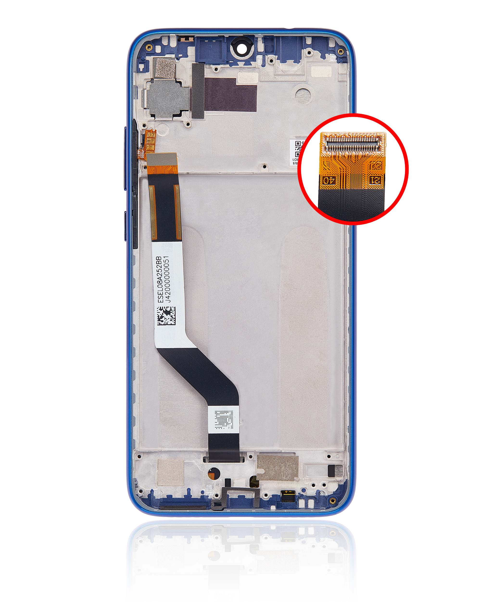 LCD Display mit Rahmen für Xiaomi Redmi Note 7 / 7 Pro (professionell aufgearbeitet) (Blue (Blau)) – Bild 4