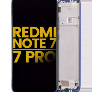 LCD Display mit Rahmen für Xiaomi Redmi Note 7 / 7 Pro (professionell aufgearbeitet) (Blue (Blau))