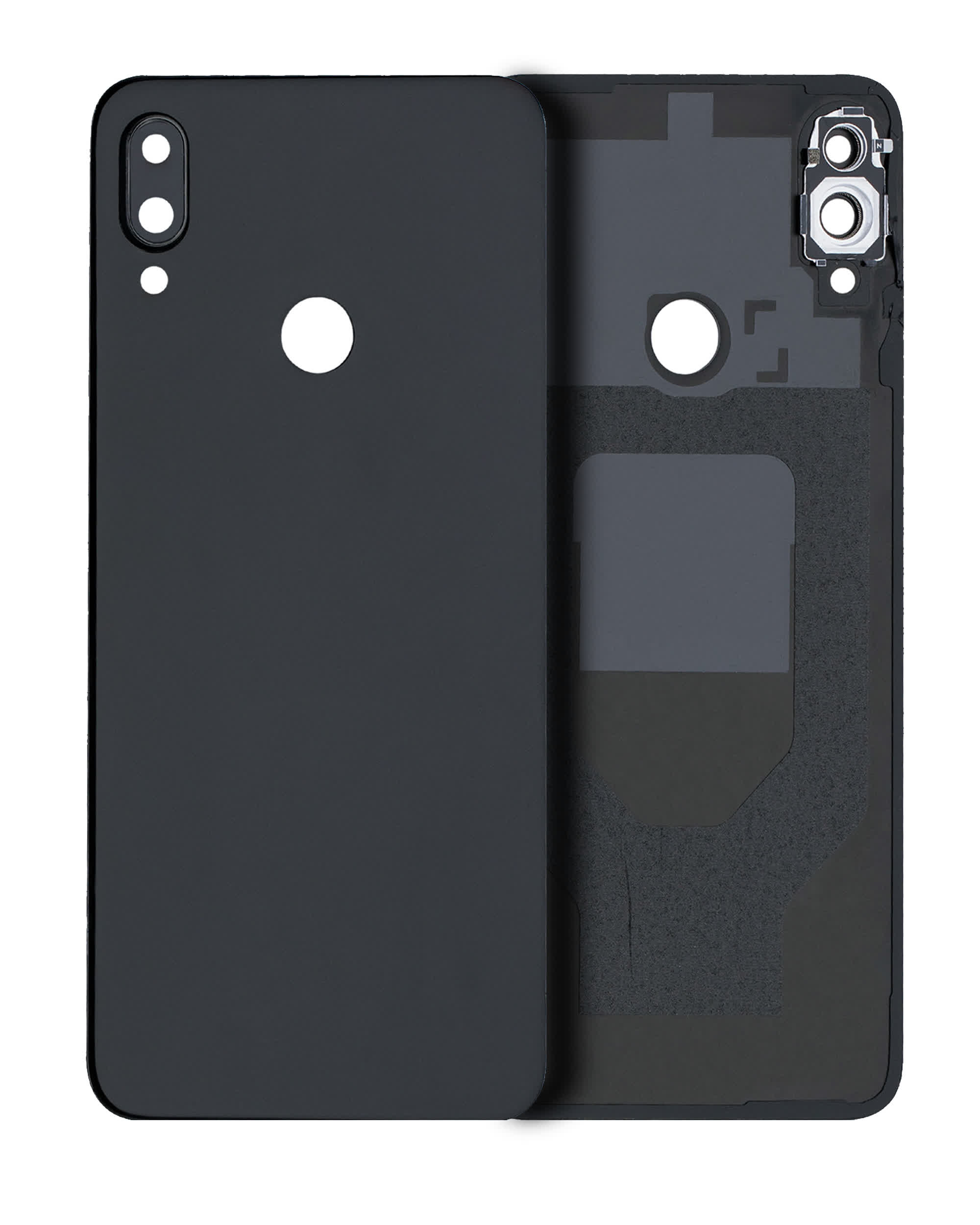 Rückdeckelglas mit Kameraglas für Xiaomi Redmi Note 7 (Black (Schwarz))