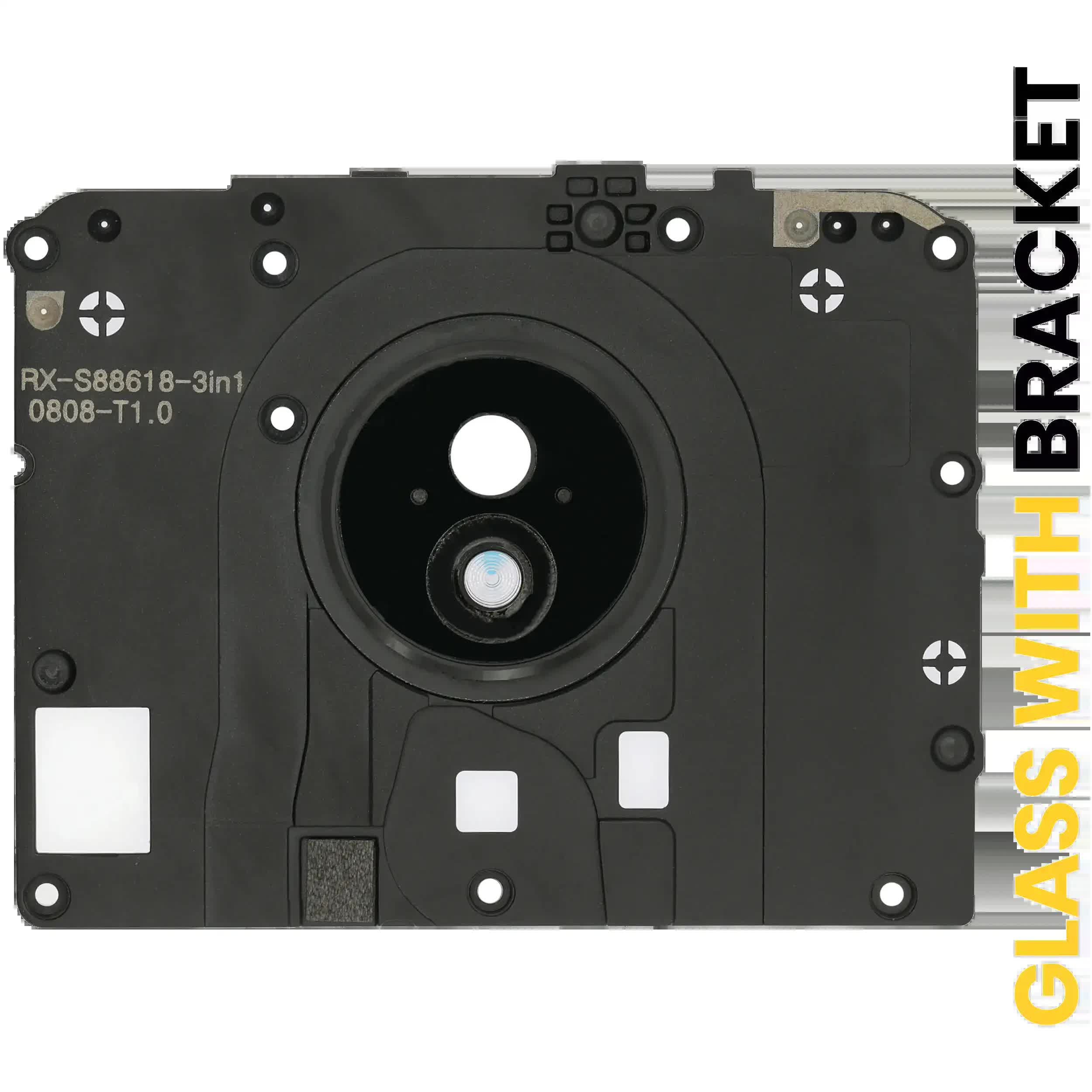 Rückkamera-Glas mit Halterung für Motorola Moto G7 Power (XT1955 / 2019) (Brazil Version) (Ceramic Black)
