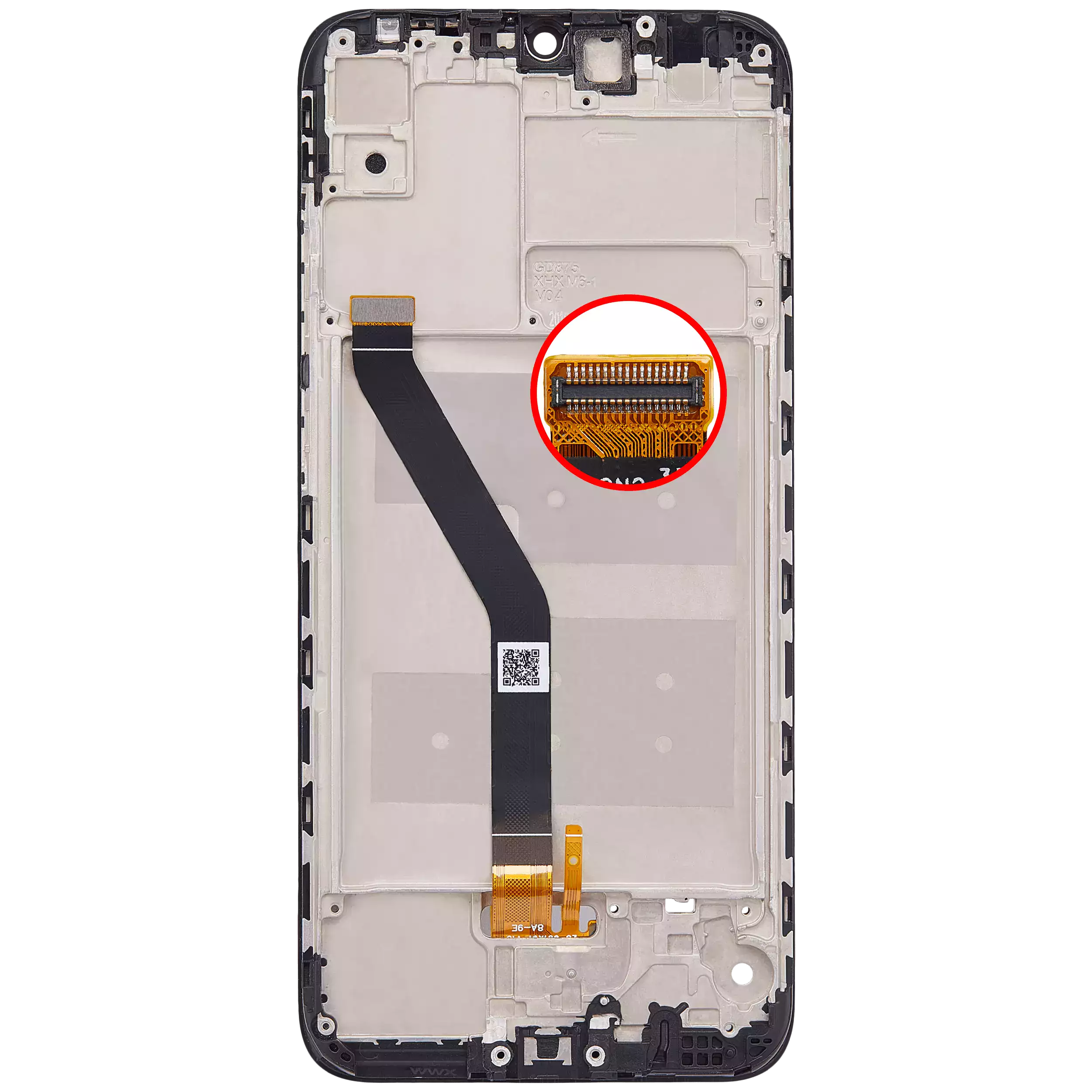LCD Display mit Rahmen für Huawei Y6 (2019) (professionell aufgearbeitet) (Midnight Black (Schwarz)) – Bild 4