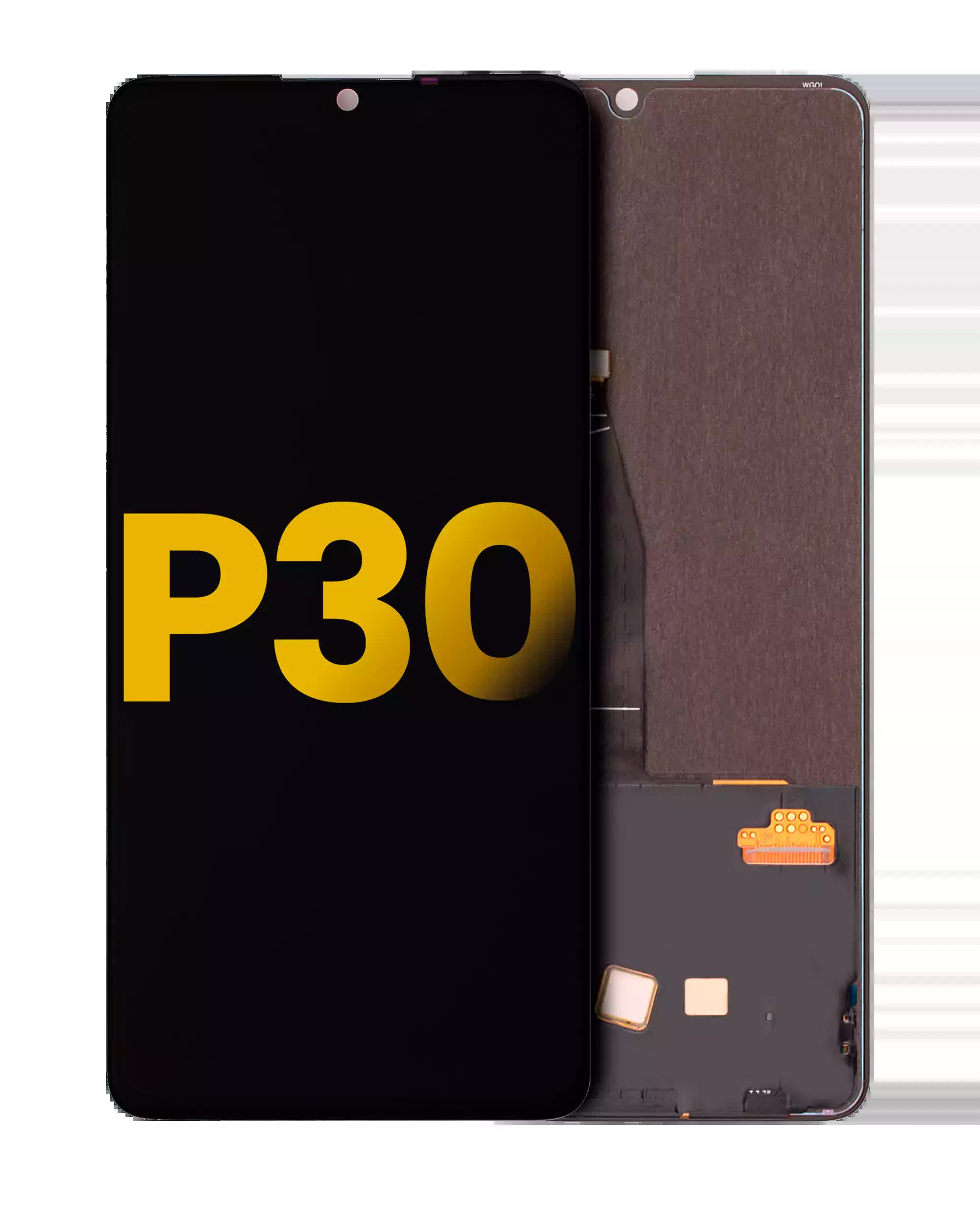 OLED Display ohne Rahmen für Huawei P30 (professionell aufgearbeitet) (Black (Schwarz))