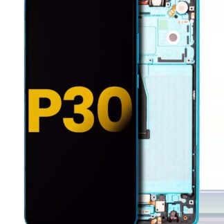 OLED Display mit Rahmen für Huawei P30 (2019) (professionell aufgearbeitet) (Aurora)