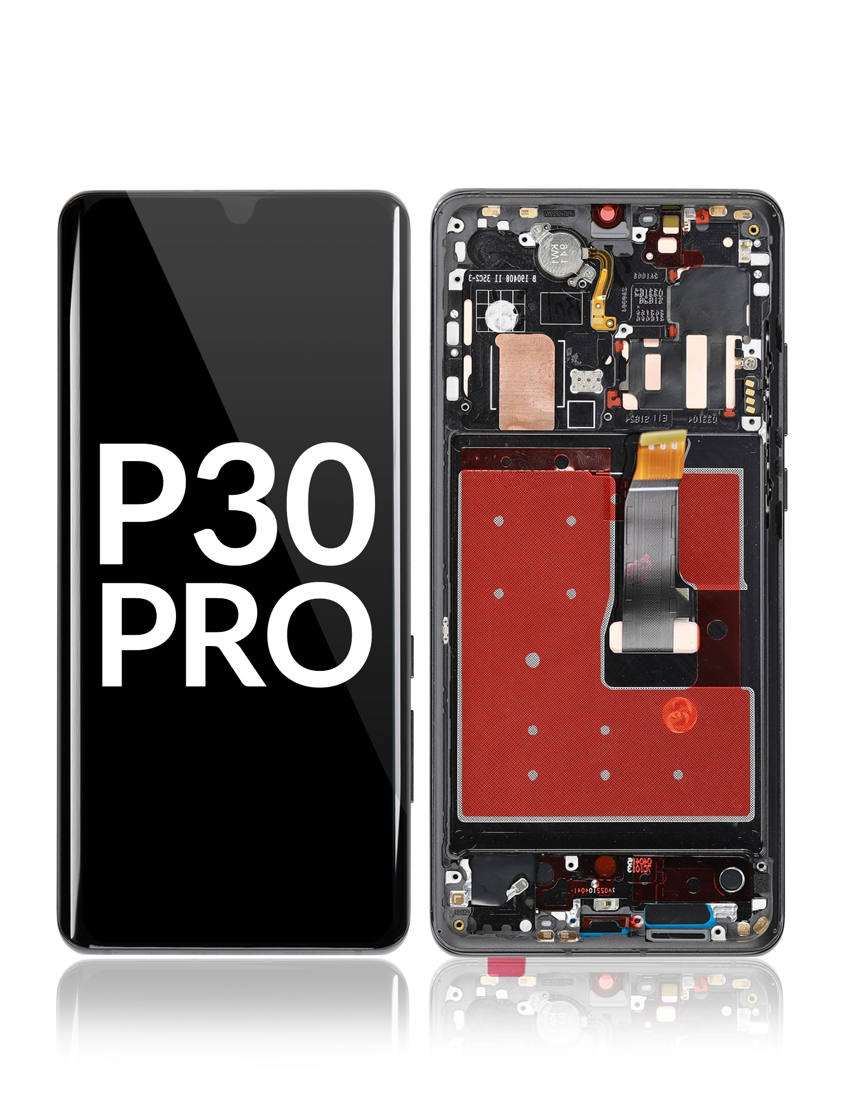 OLED Display mit Rahmen für Huawei P30 Pro (Aftermarket Plus) (Black (Schwarz)) – Bild 2
