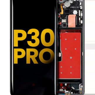 OLED Display mit Rahmen für Huawei P30 Pro (Aftermarket Plus) (Black (Schwarz))