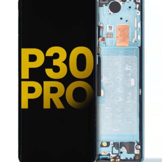 OLED Display mit Rahmen für Huawei P30 Pro (Aftermarket Plus) (Aurora)