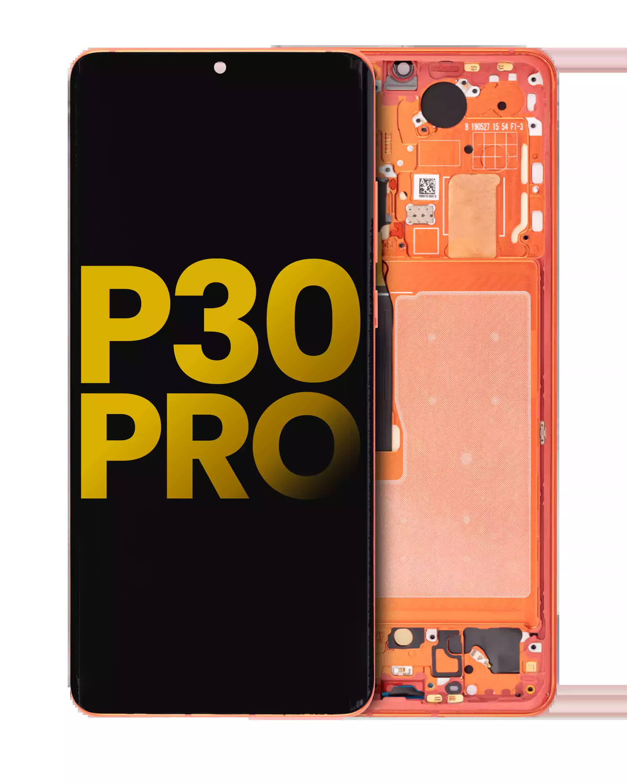 OLED Display mit Rahmen für Huawei P30 Pro (Aftermarket Plus) (Orange)