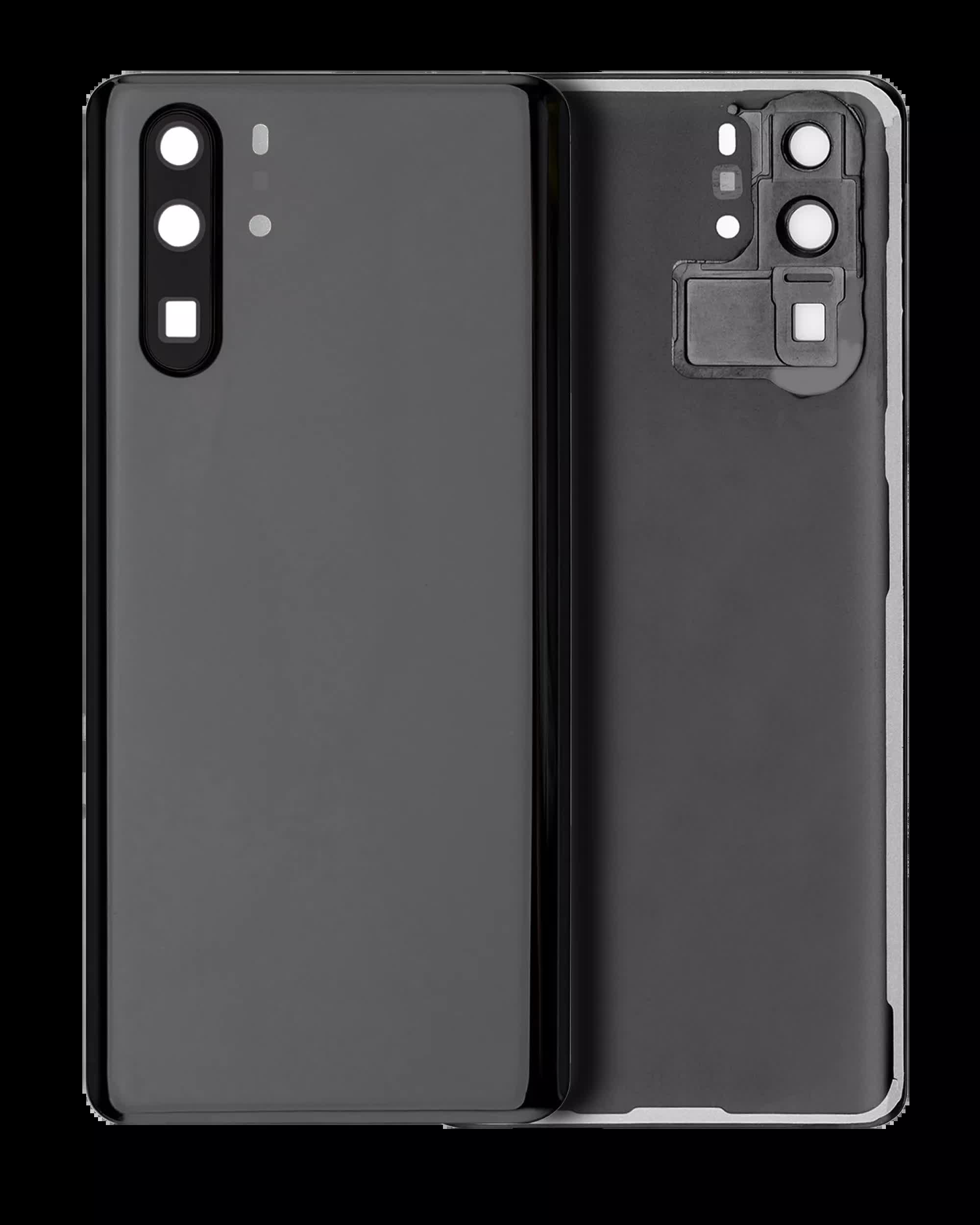Rückdeckelglas mit Kameraglas für Huawei P30 Pro (Black (Schwarz))