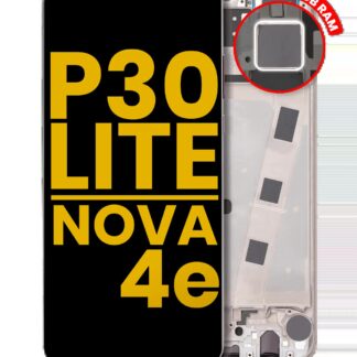 LCD Display mit Rahmen für Huawei P30 Lite / Nova 4e (professionell aufgearbeitet) (4GB RAM) (Pearl White)