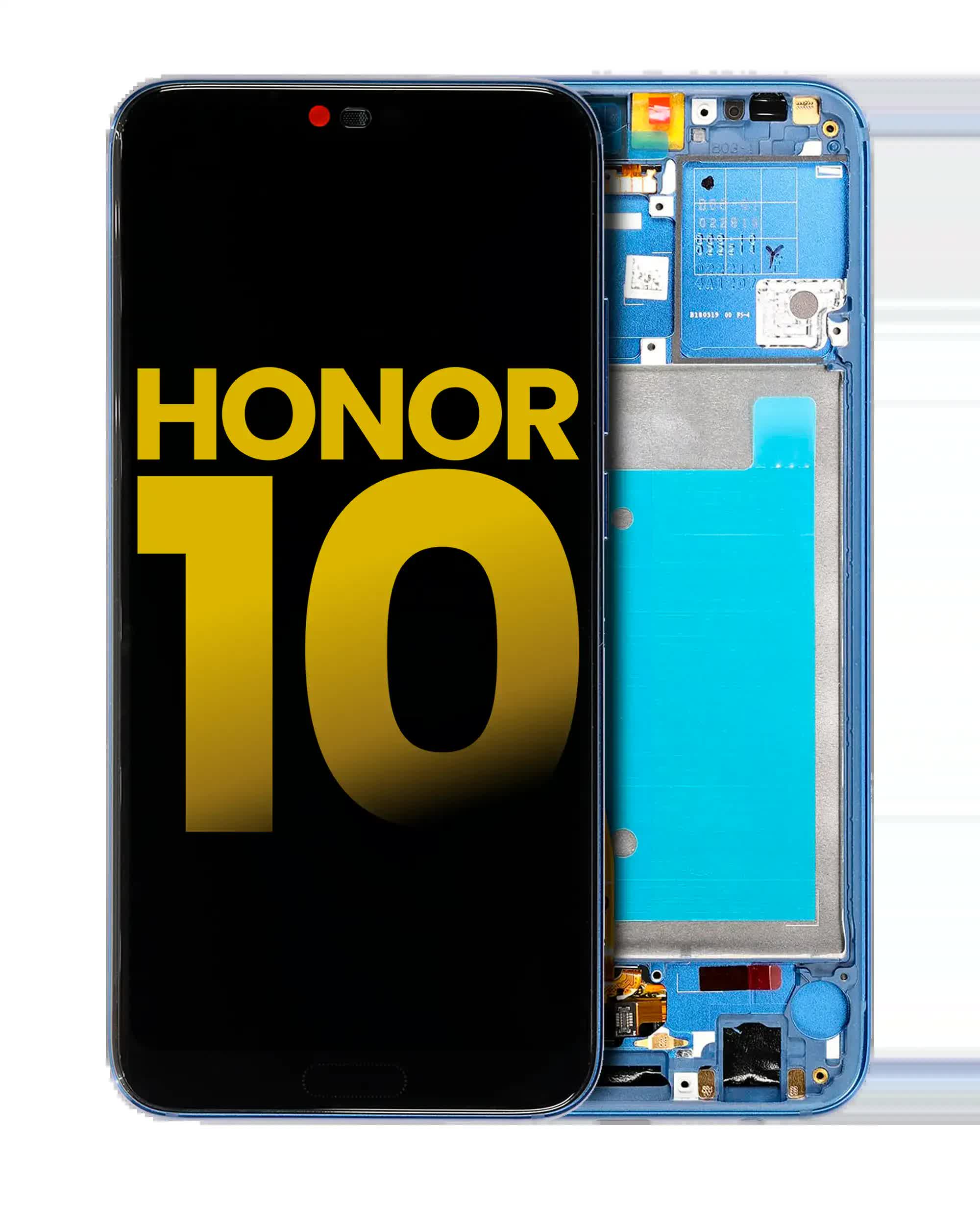 LCD Display mit Rahmen für Huawei Honor 10 (professionell aufgearbeitet) (Phantom Blue)