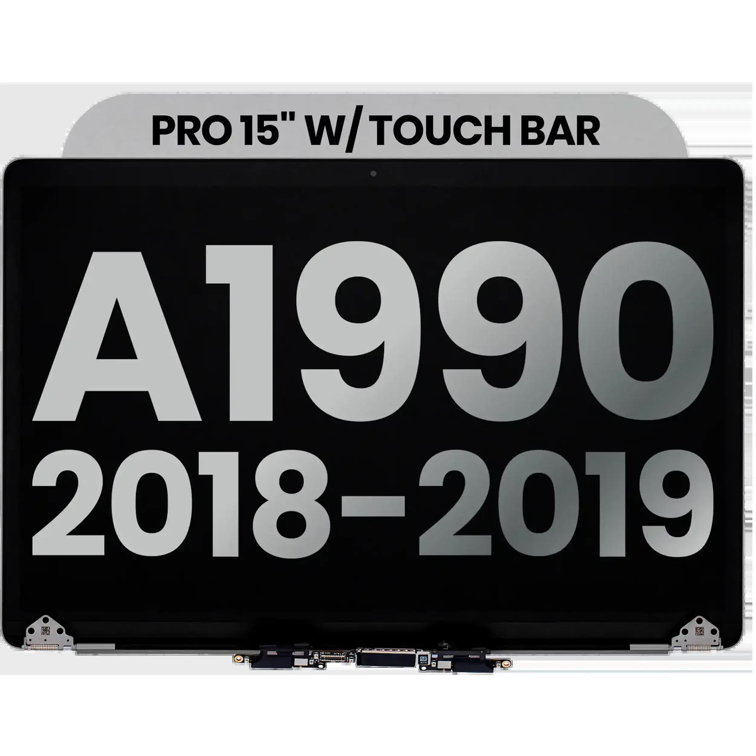 komplette LCD-Displayeinheit für MacBook Pro 15" A1990 (2018-2019) (ausgebautes Originalteil: Grade A) (Space Gray)