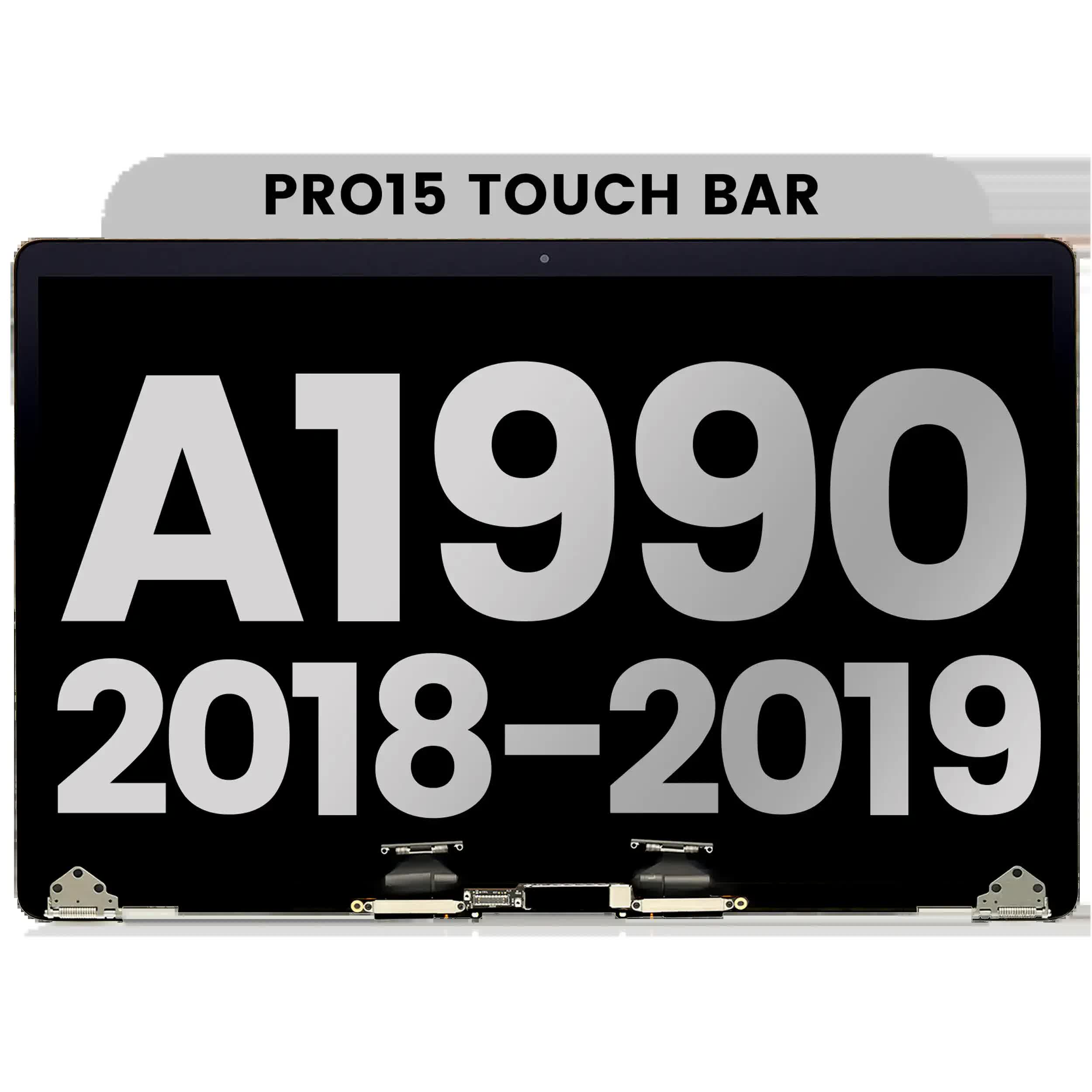 komplette LCD-Displayeinheit für MacBook Pro 15" A1990 (2018-2019) (ausgebautes Originalteil: Grade A) (Silver (Silber))