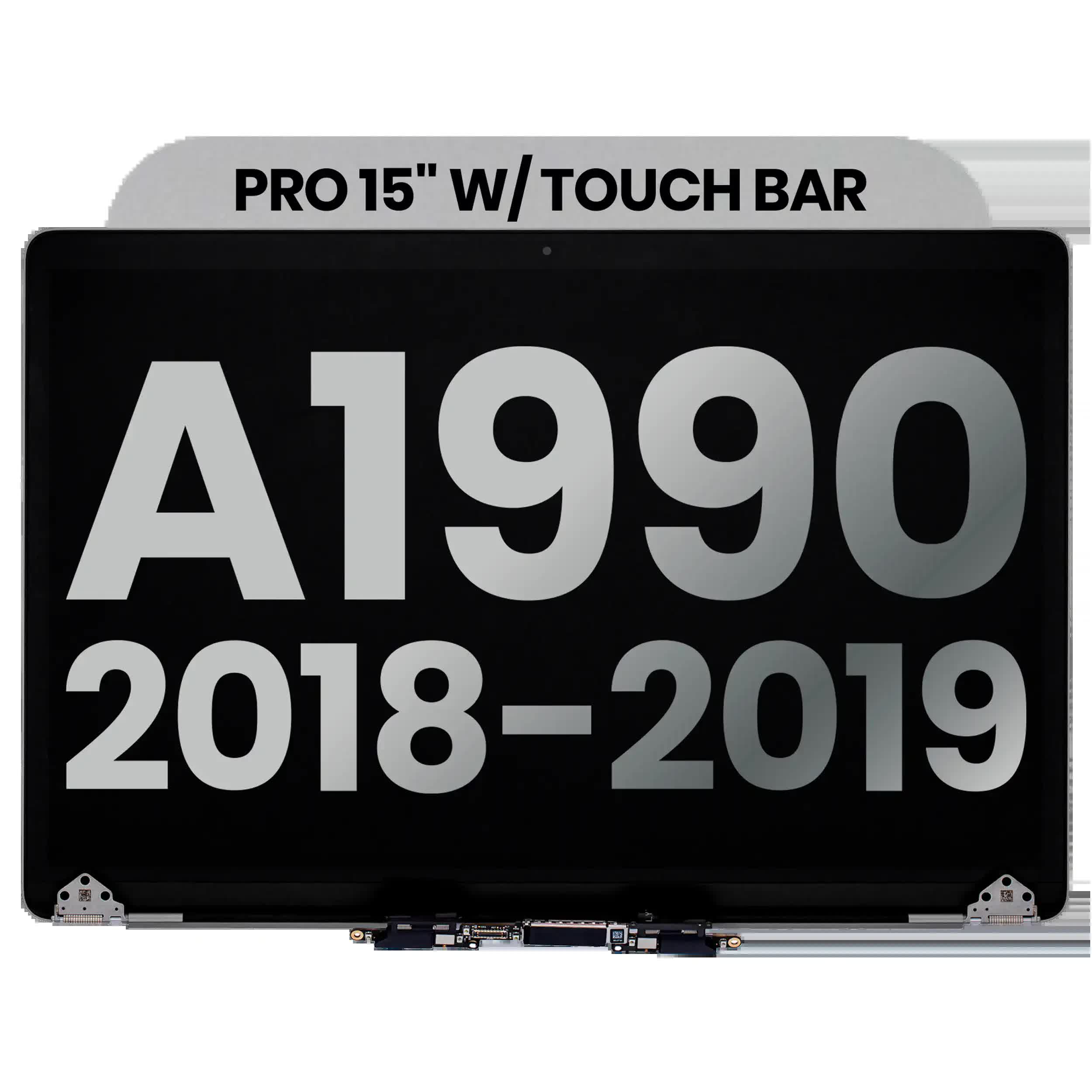 komplette LCD-Displayeinheit für MacBook Pro 15" A1990 (2018-2019) (ausgebautes Originalteil: Grade B) (Space Gray)
