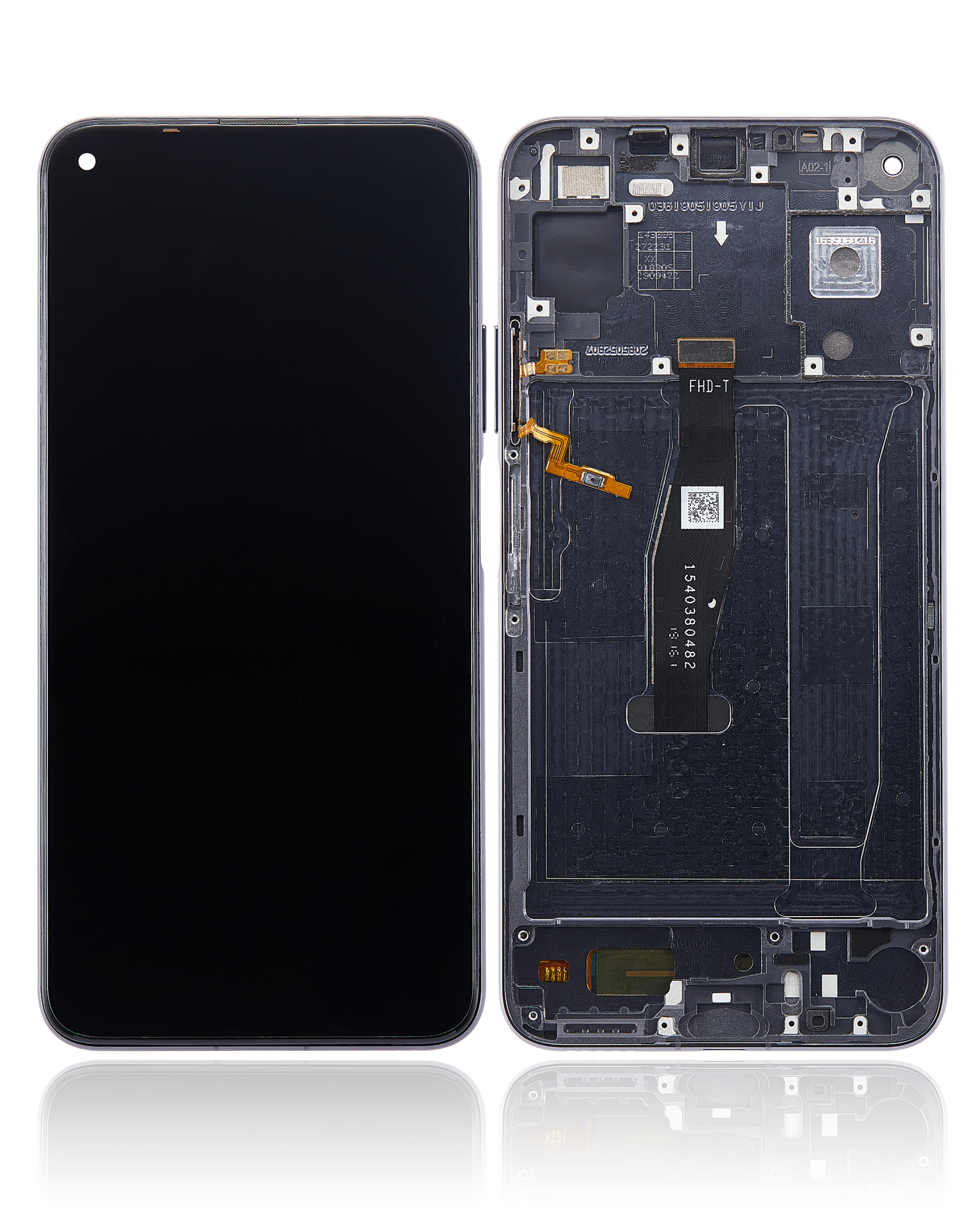 LCD Display mit Rahmen für Huawei Honor 20 / Nova 5T (professionell aufgearbeitet) (Midnight Black (Schwarz)) – Bild 2