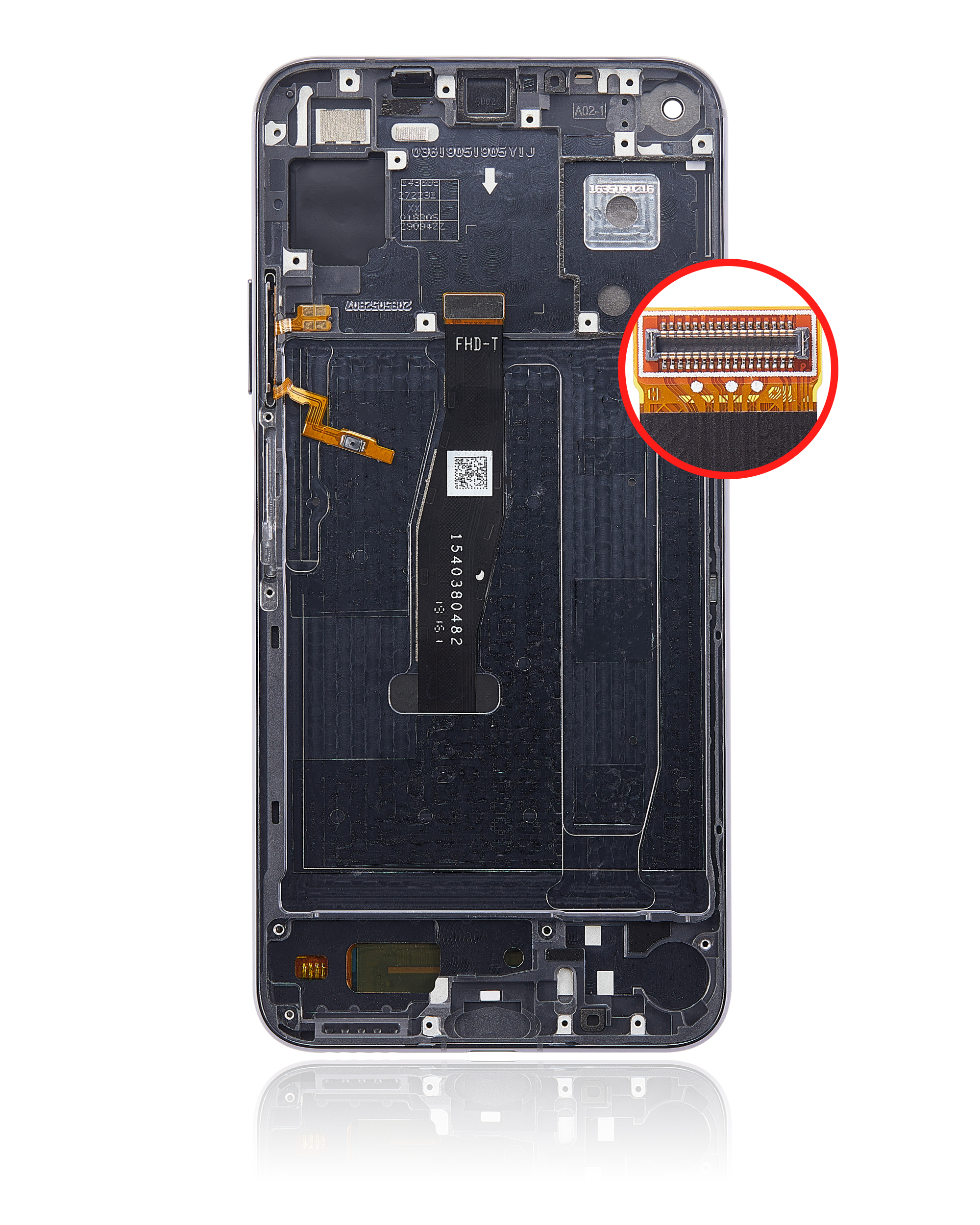 LCD Display mit Rahmen für Huawei Honor 20 / Nova 5T (professionell aufgearbeitet) (Midnight Black (Schwarz)) – Bild 4