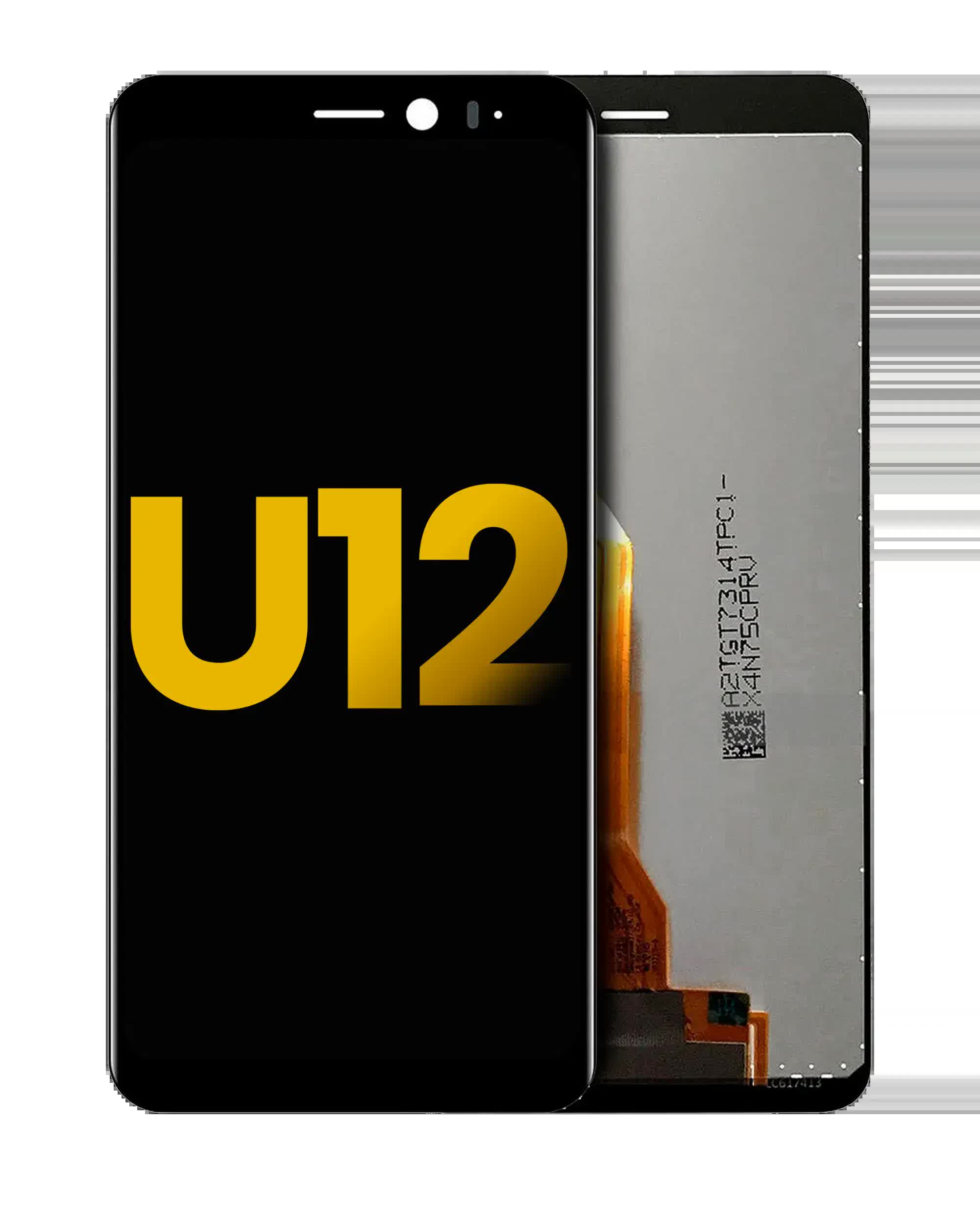 LCD Display ohne Rahmen für HTC U12 (professionell aufgearbeitet) (Black (Schwarz))