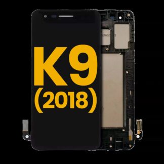 LCD Display mit Rahmen für LG K9 (2018) (professionell aufgearbeitet) (Black (Schwarz))