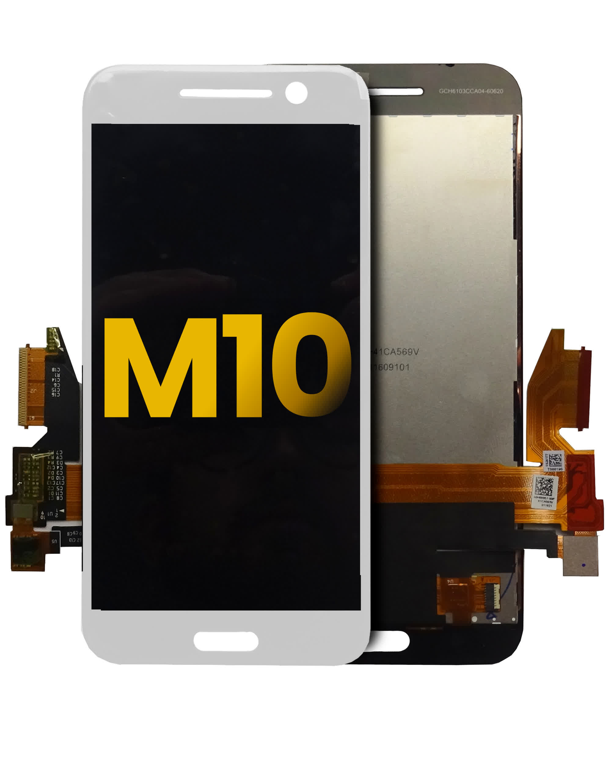 LCD Display ohne Rahmen für HTC M10 (professionell aufgearbeitet) (White (Weiß))