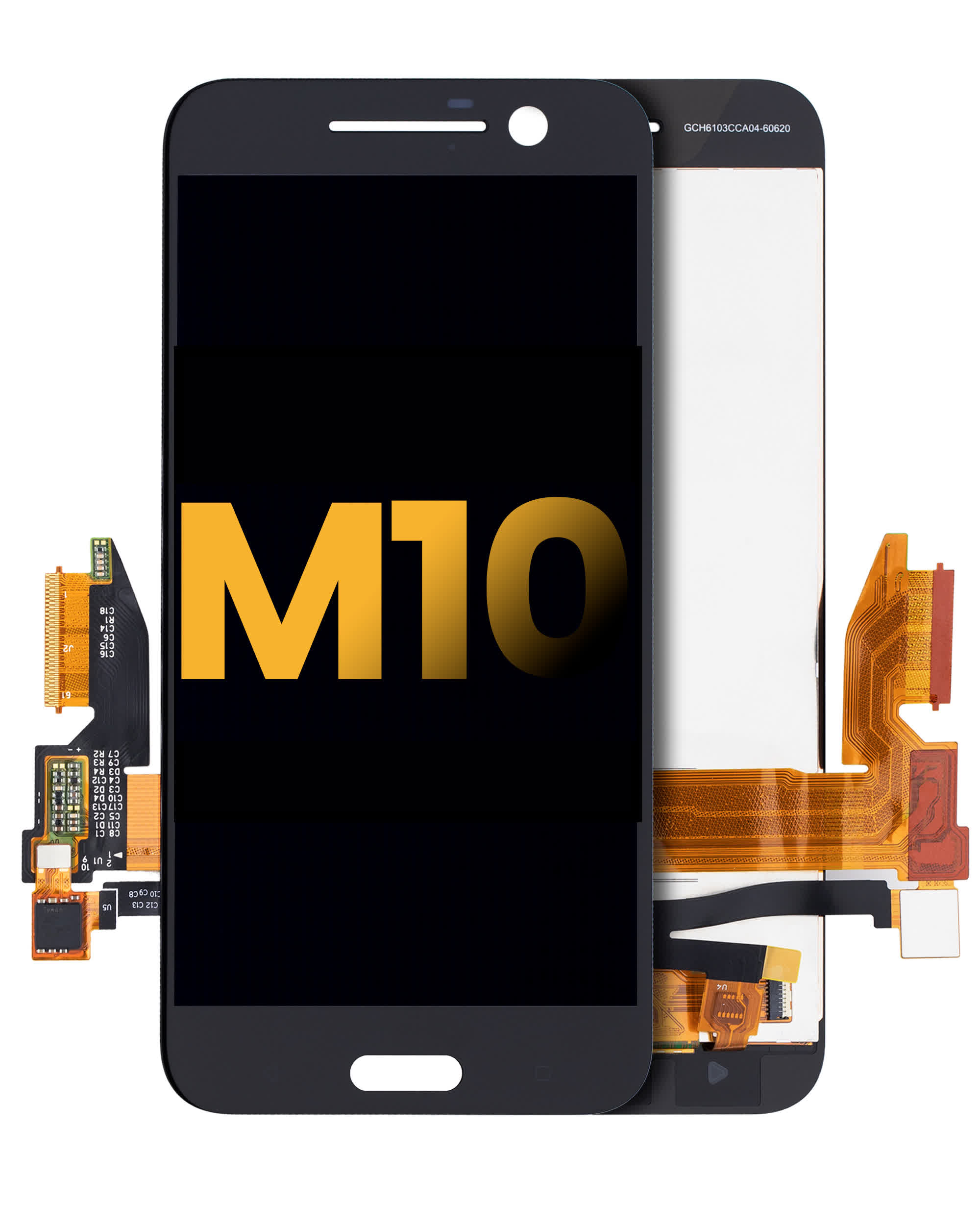LCD Display ohne Rahmen für HTC M10 (professionell aufgearbeitet) (Black (Schwarz))