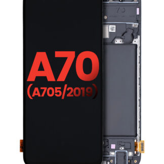 OLED Display mit Rahmen für Samsung Galaxy A70 (A705 / 2019) (6.67") (Aftermarket Plus)