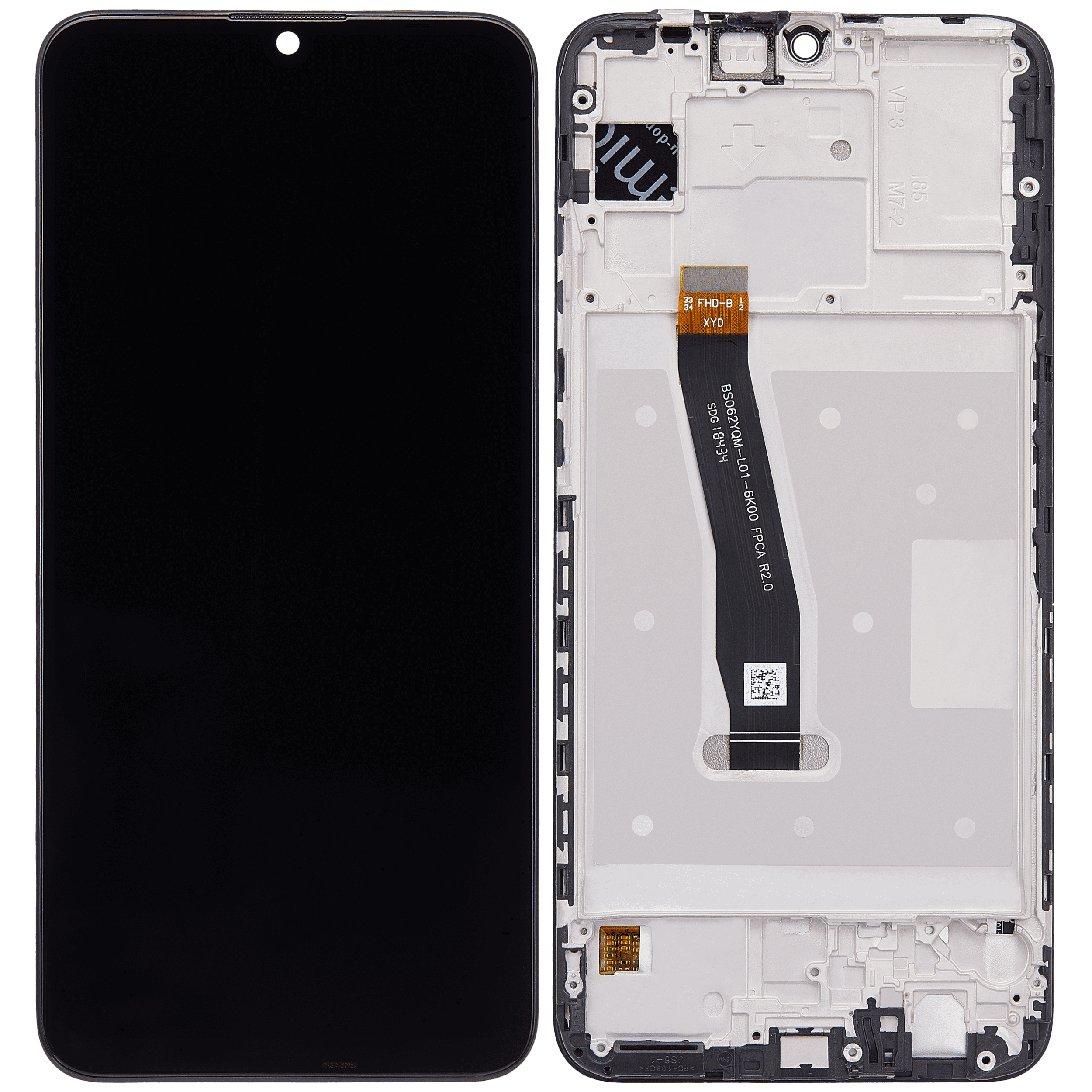 LCD Display mit Rahmen für Huawei P Smart Plus (2019) / P Smart (2019) / Enjoy 9S (professionell aufgearbeitet) – Bild 2