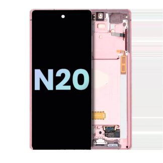 OLED Display mit Rahmen für Samsung Galaxy Note 20 5G (Service Pack) (Mystic Bronze)
