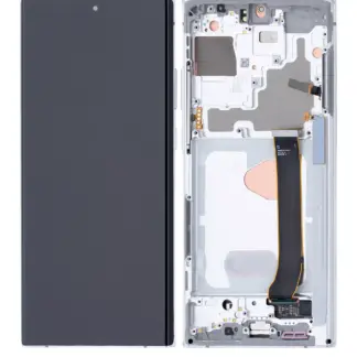 OLED Display mit Rahmen für Samsung Galaxy Note 20 Ultra 5G (Service Pack) (Mystic White)