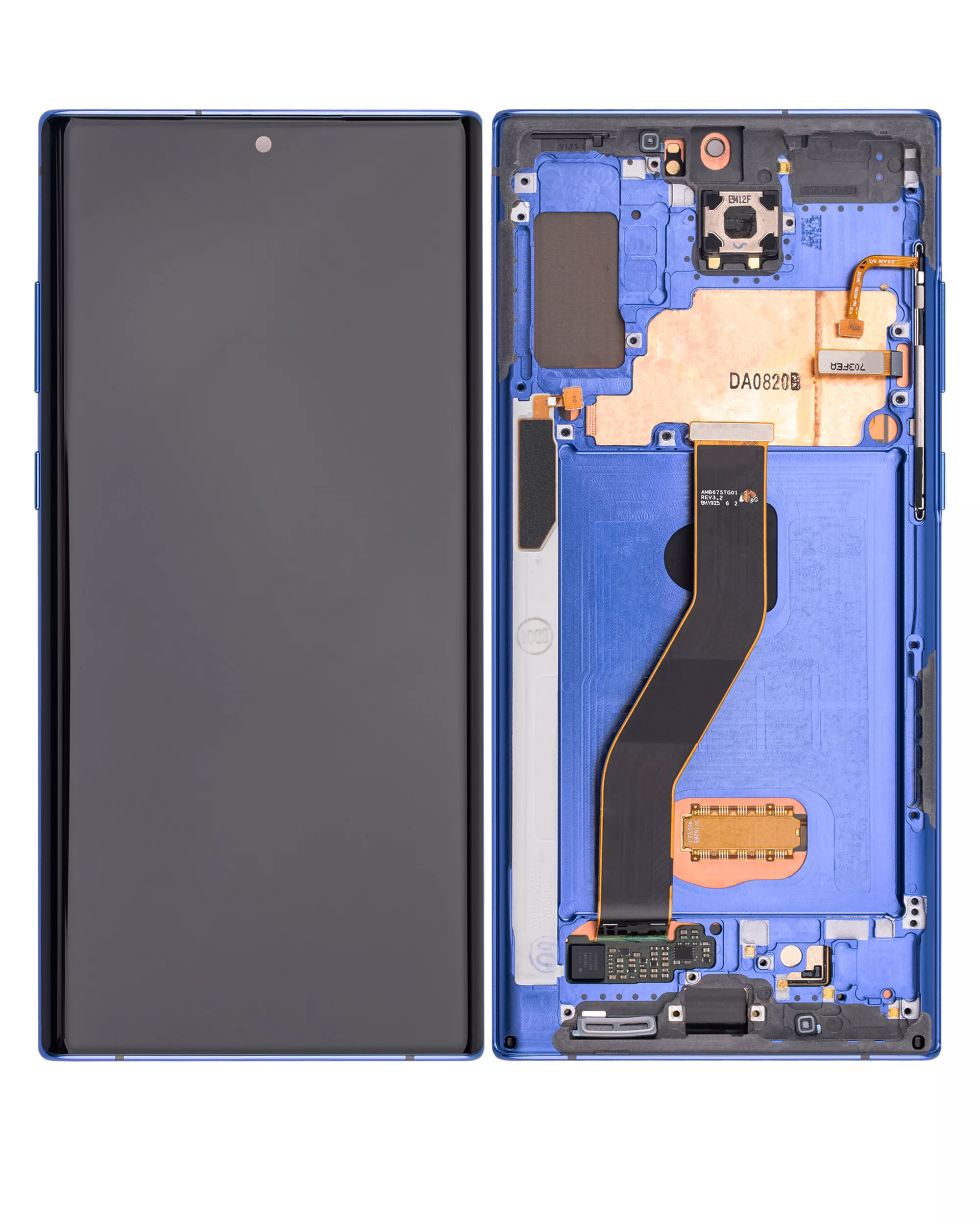 OLED Display mit Rahmen für Samsung Galaxy Note 10 Plus / 5G (Service Pack) (Aura Blue) – Bild 2