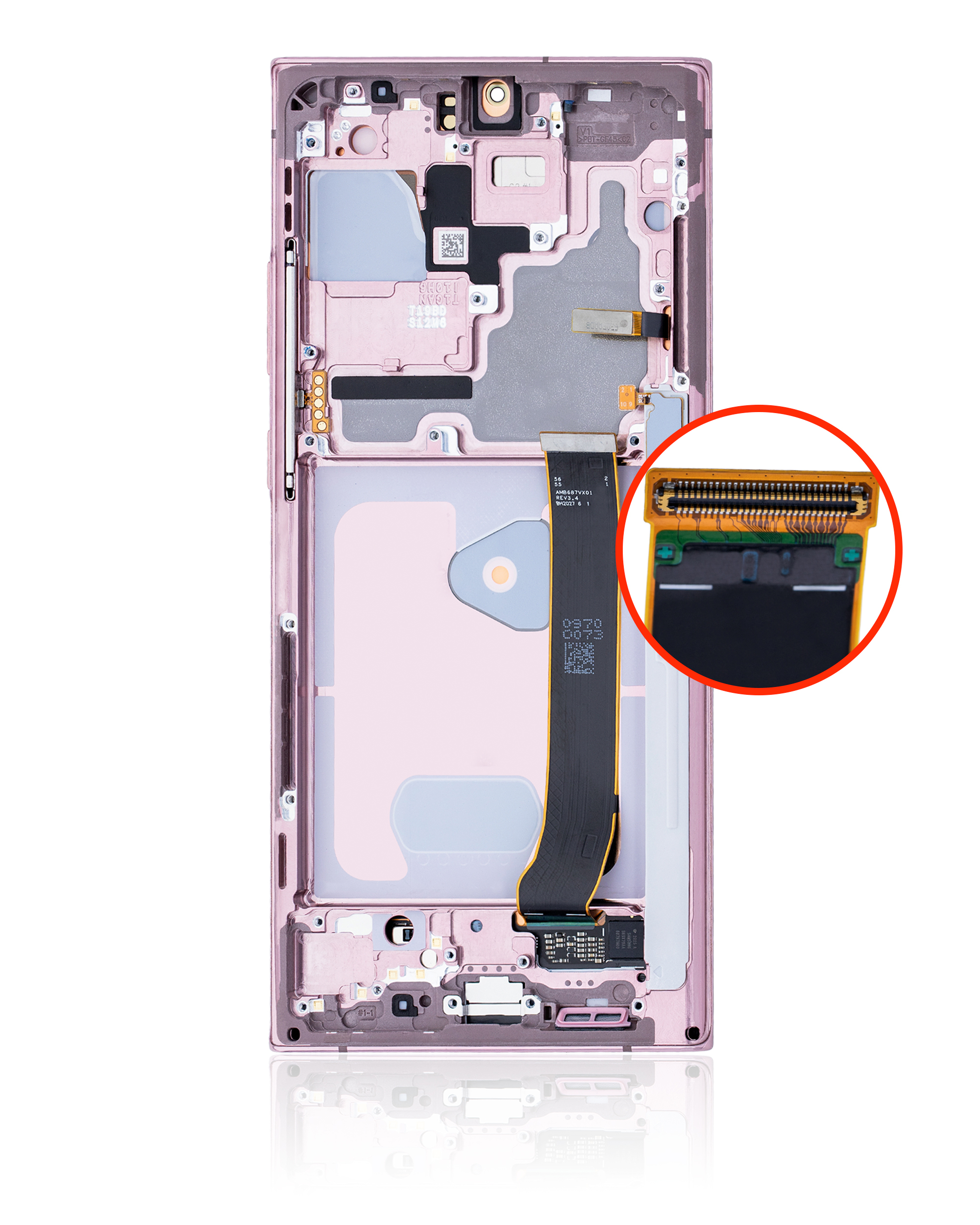 OLED Display mit Rahmen für Samsung Galaxy Note 20 Ultra 5G (Service Pack) (Mystic Bronze) – Bild 4