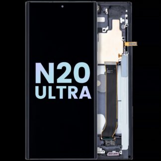 OLED Display mit Rahmen für Samsung Galaxy Note 20 Ultra 5G (Service Pack) (Mystic Black)