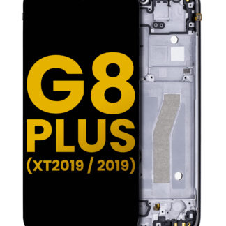 LCD Display mit Rahmen für Motorola Moto G8 Plus (XT2019 / 2019) (professionell aufgearbeitet)