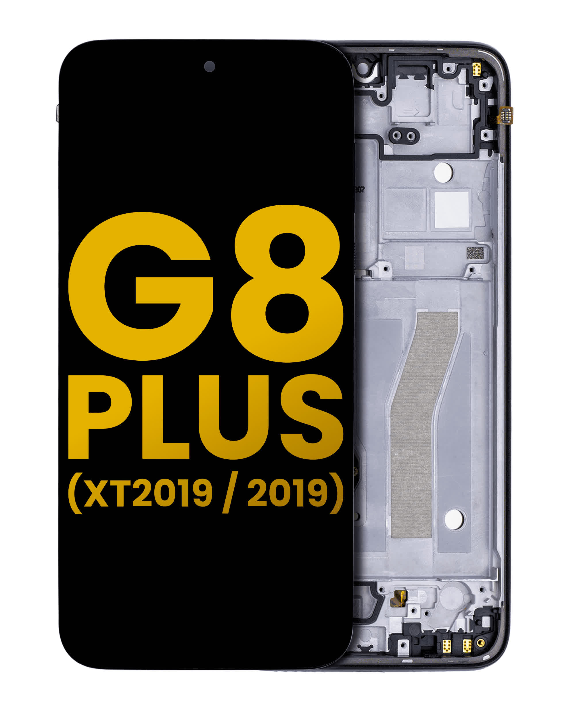 LCD Display mit Rahmen für Motorola Moto G8 Plus (XT2019 / 2019) (professionell aufgearbeitet)