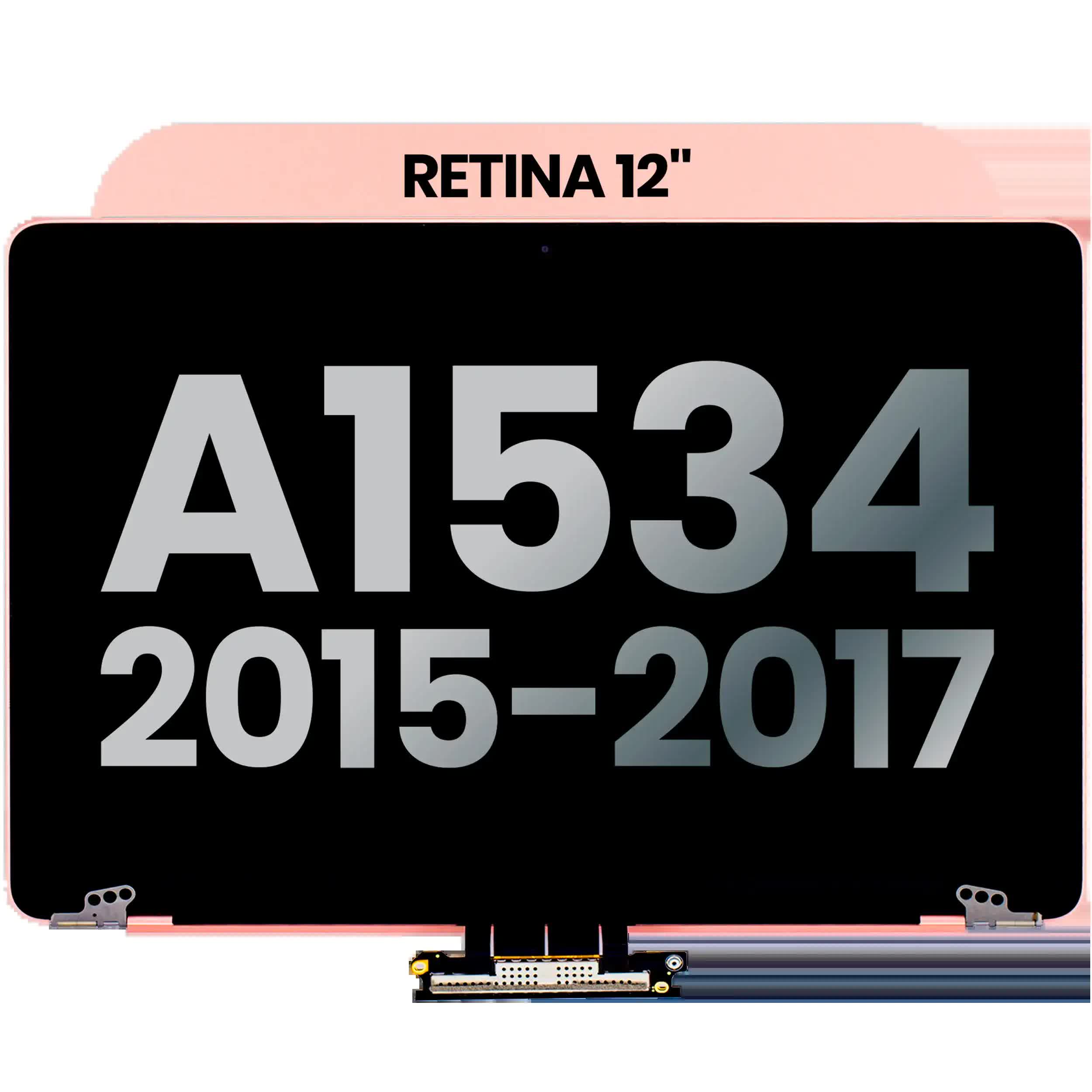 komplette LCD-Displayeinheit für MacBook 12" A1534 (2015-2017) (ausgebautes Originalteil: Grade B) (Rose Gold)
