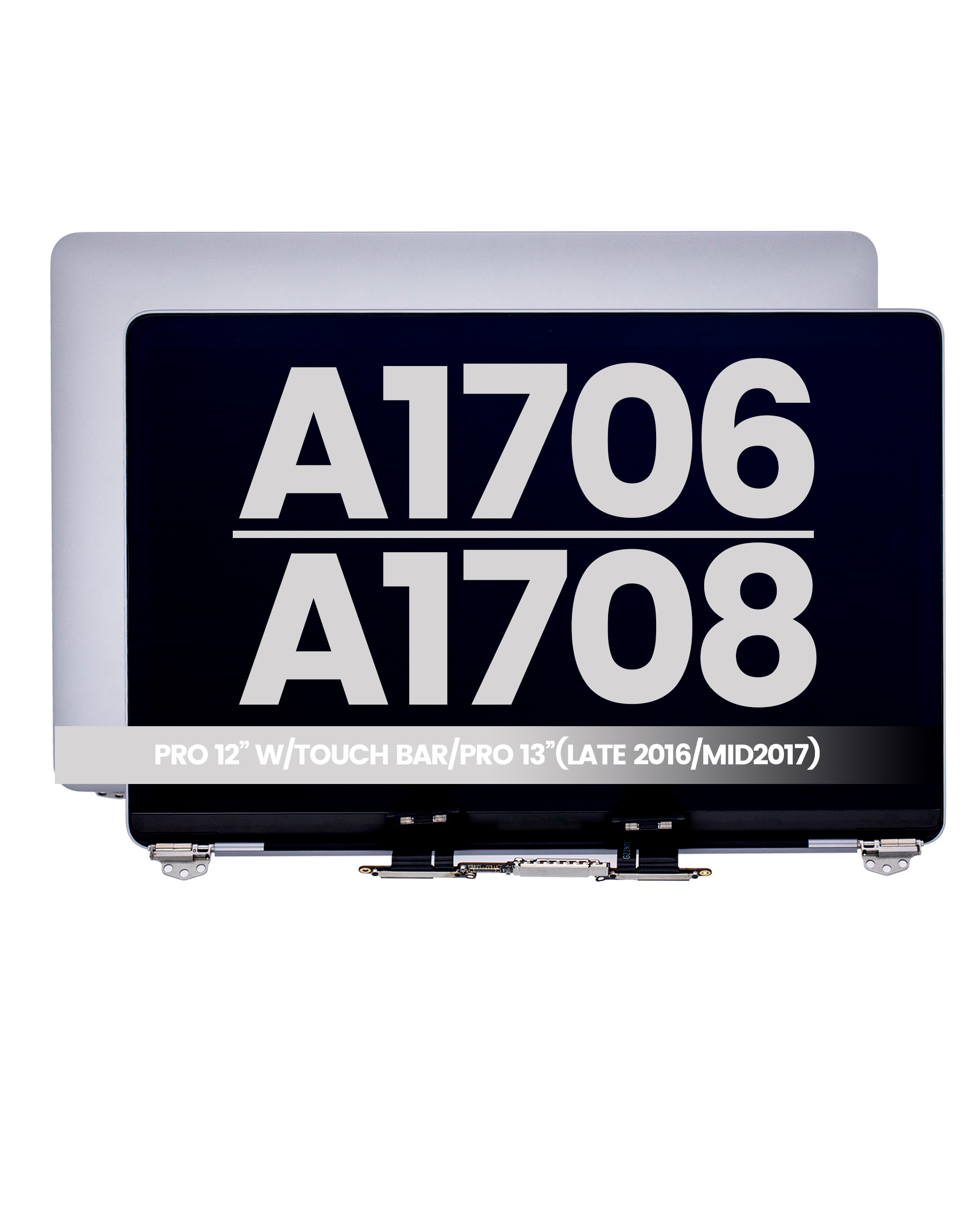 komplette LCD-Displayeinheit für MacBook Pro 13" A1706 / A1708 (2016-2017) (ausgebautes Originalteil: Grade C) (Space Gray) – Bild 2