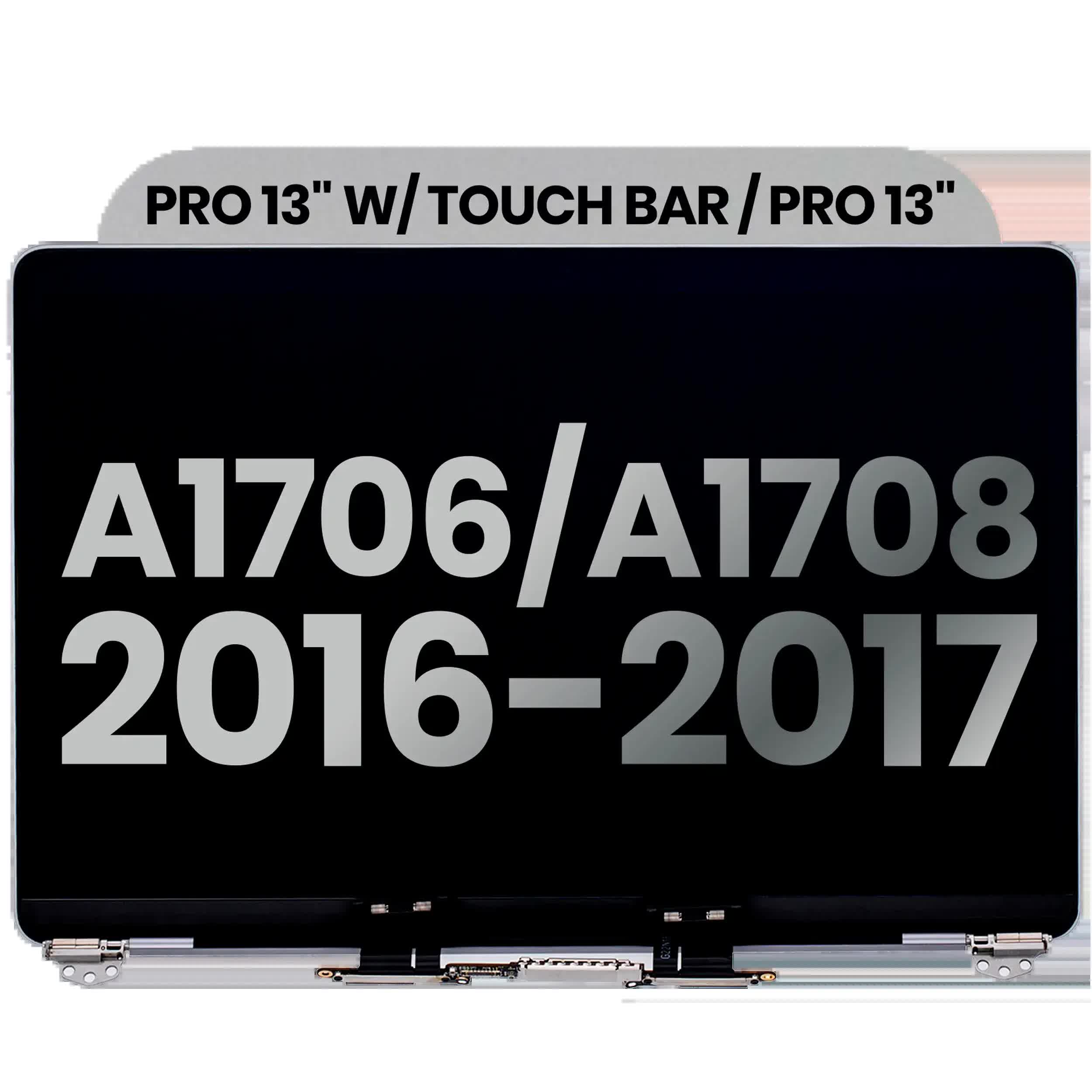 komplette LCD-Displayeinheit für MacBook Pro 13" A1706 / A1708 (2016-2017) (ausgebautes Originalteil: Grade C) (Space Gray)