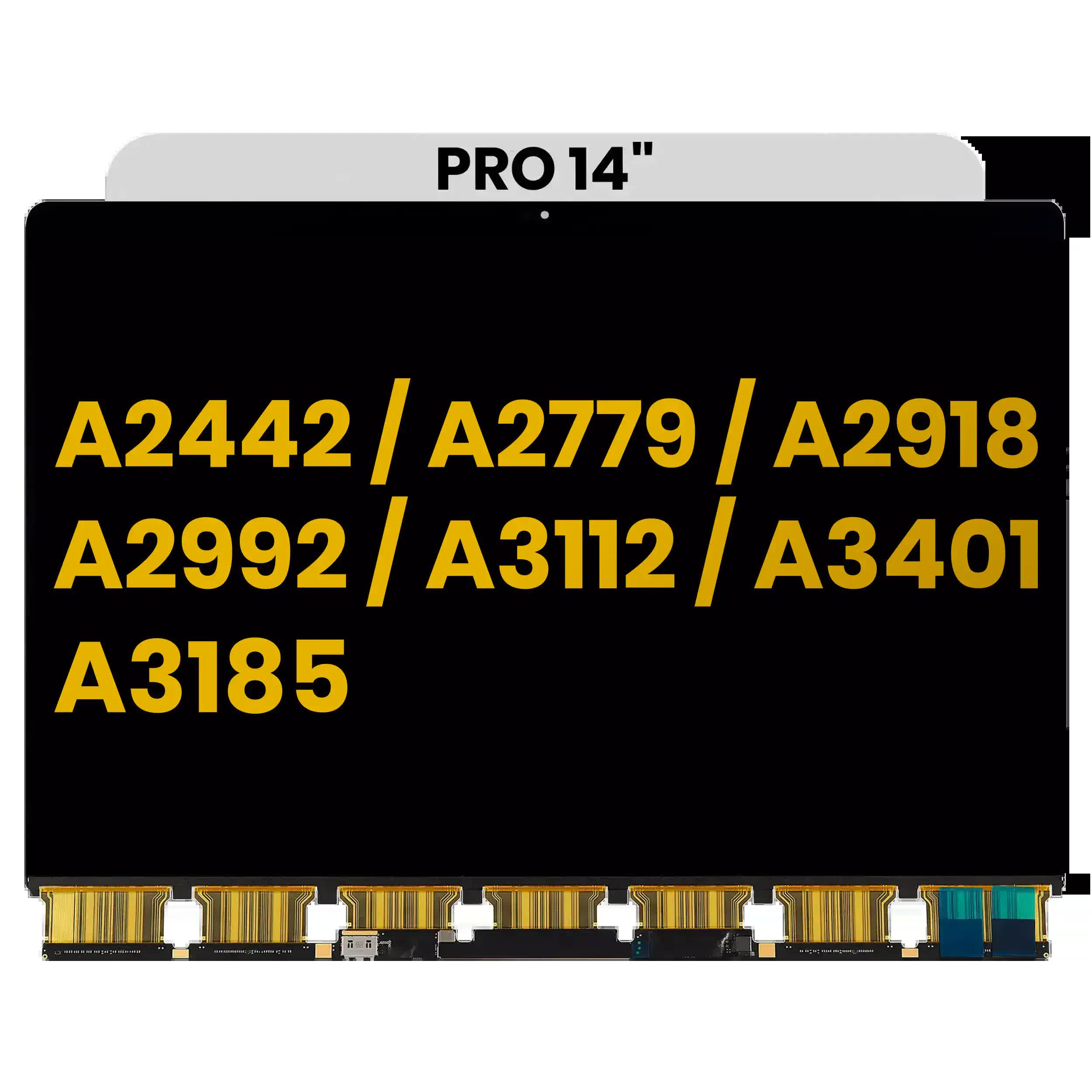 LCD Panel einzeln für MacBook Pro 14" A2442 (2021) Pro / Max / A2779 (2023) / A2918 (2023) / A2992 (2023) / A3112 (2024) / A3401 (2024) Pro / A3185 (2024