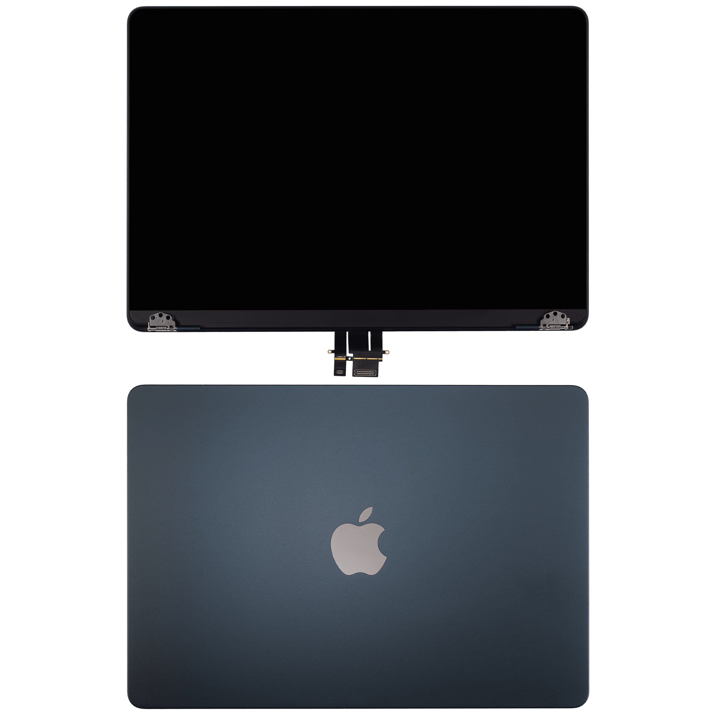 komplette LCD-Displayeinheit für MacBook Air 13" (A2681 / Mid 2022) (vormontiert Lid Angle Sensor Kabel) (ausgebautes Originalteil: Grade B) (Midnight) – Bild 2