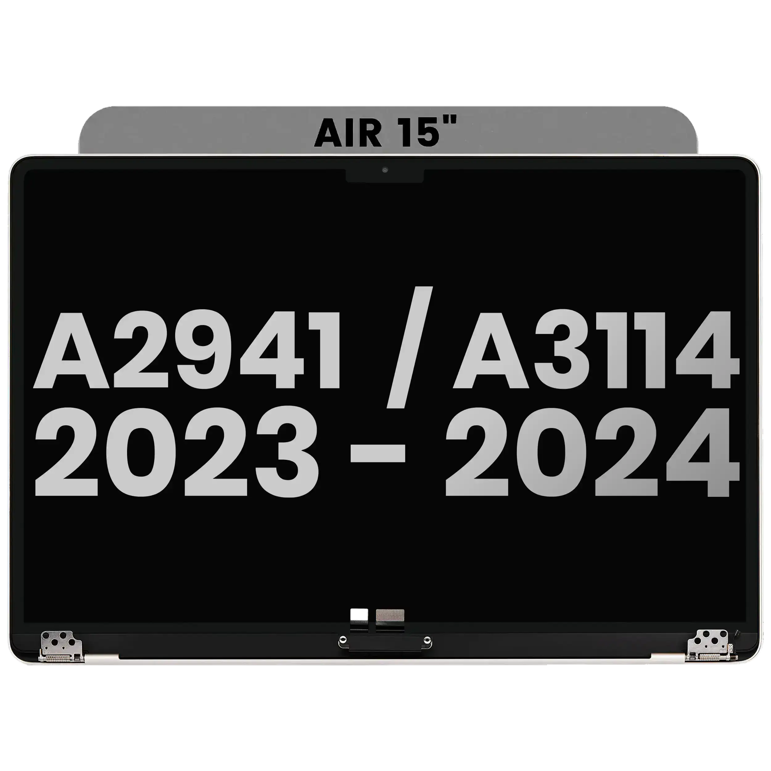 komplette LCD-Displayeinheit für MacBook Air 15" (A2941 / Mid 2023) / Air 15" (A3114 / Mid 2024) (vormontiert Lid Angle Sensor Kabel) (Used Original Pu – Bild 5