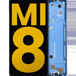 OLED Display mit Rahmen für Xiaomi Mi 8 (professionell aufgearbeitet) (Blue (Blau))
