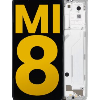 OLED Display mit Rahmen für Xiaomi Mi 8 (professionell aufgearbeitet) (White (Weiß))