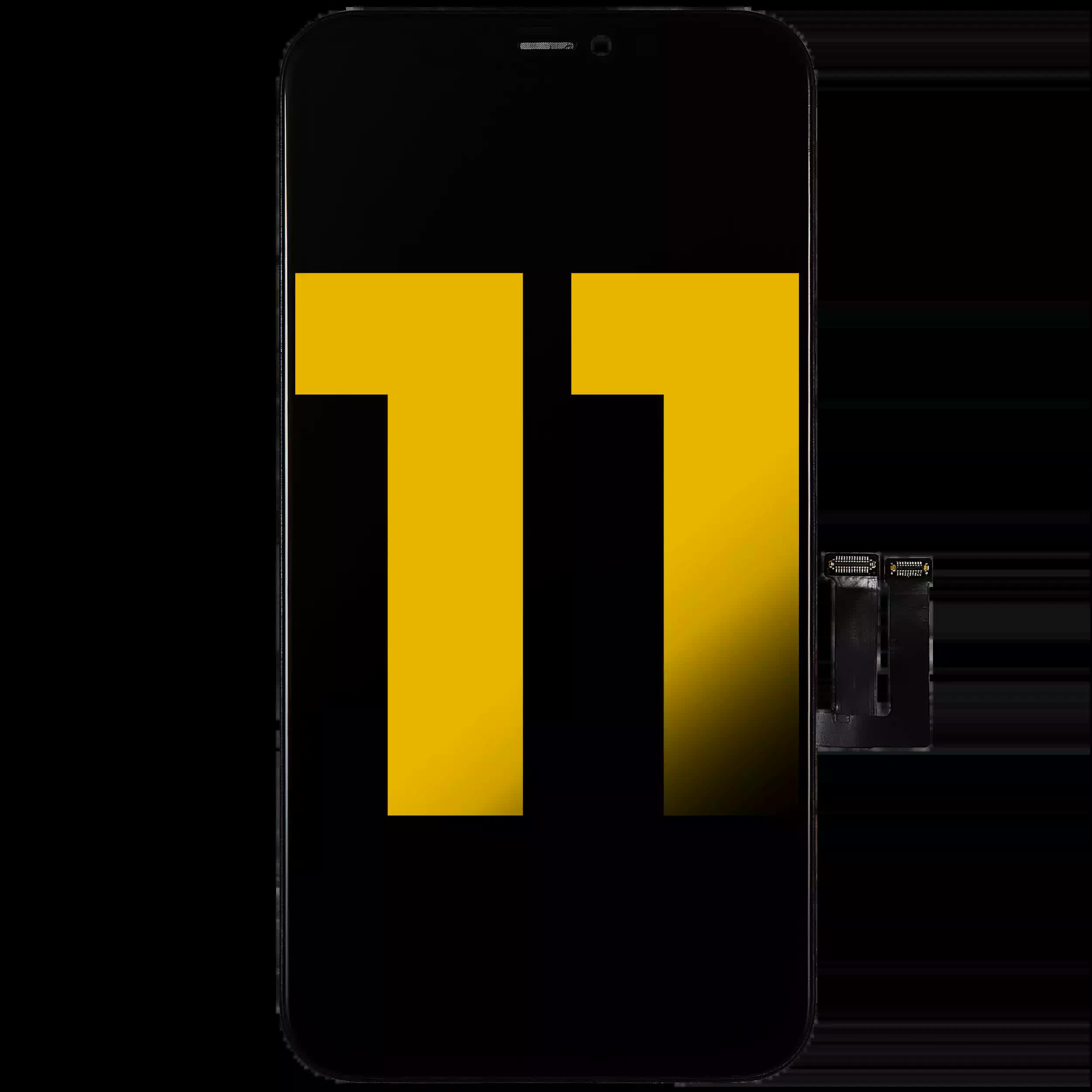 LCD Display mit Stahlplatte vormontiert für iPhone 11 (professionell aufgearbeitet)