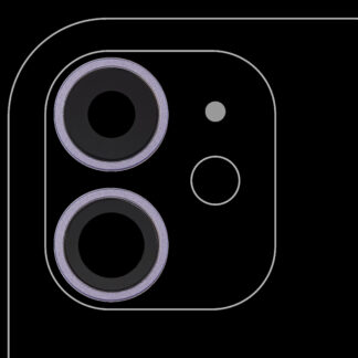 Rückkamera-Glas mit Halterung und Blende für iPhone 11 (2-teiliges Set) (Real Sapphire) (Premium) (Purple (Violett))