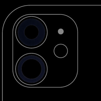 Rückkamera-Glas (nur Glas) mit Klebefolie für iPhone 11 (2-teiliges Set) (Real Sapphire) (Premium) (10er-Pack)